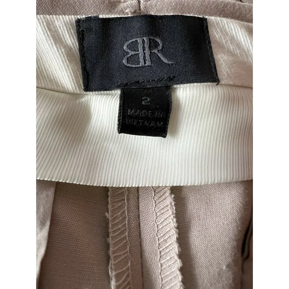 BANANA REPUBLIC Womens Dress Pants Tan Straight Leg Relaxed Stretch Soft SIze 2 - Picture 8 of 10